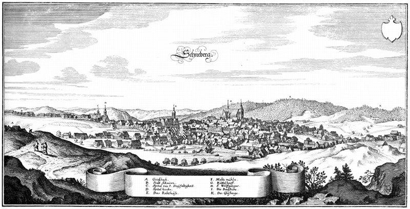 Bergstadt Schneeberg um 1650